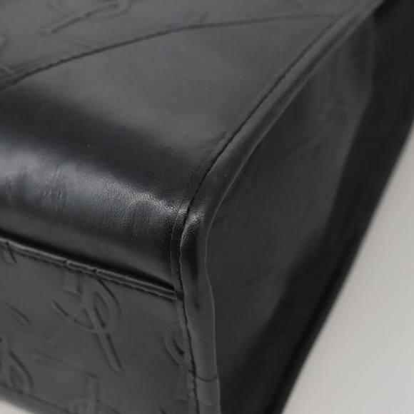 SAINT LAURENT Shoulder Bag PVCCanvas Black Gold Auth yk15945 - Picture 10 of 16